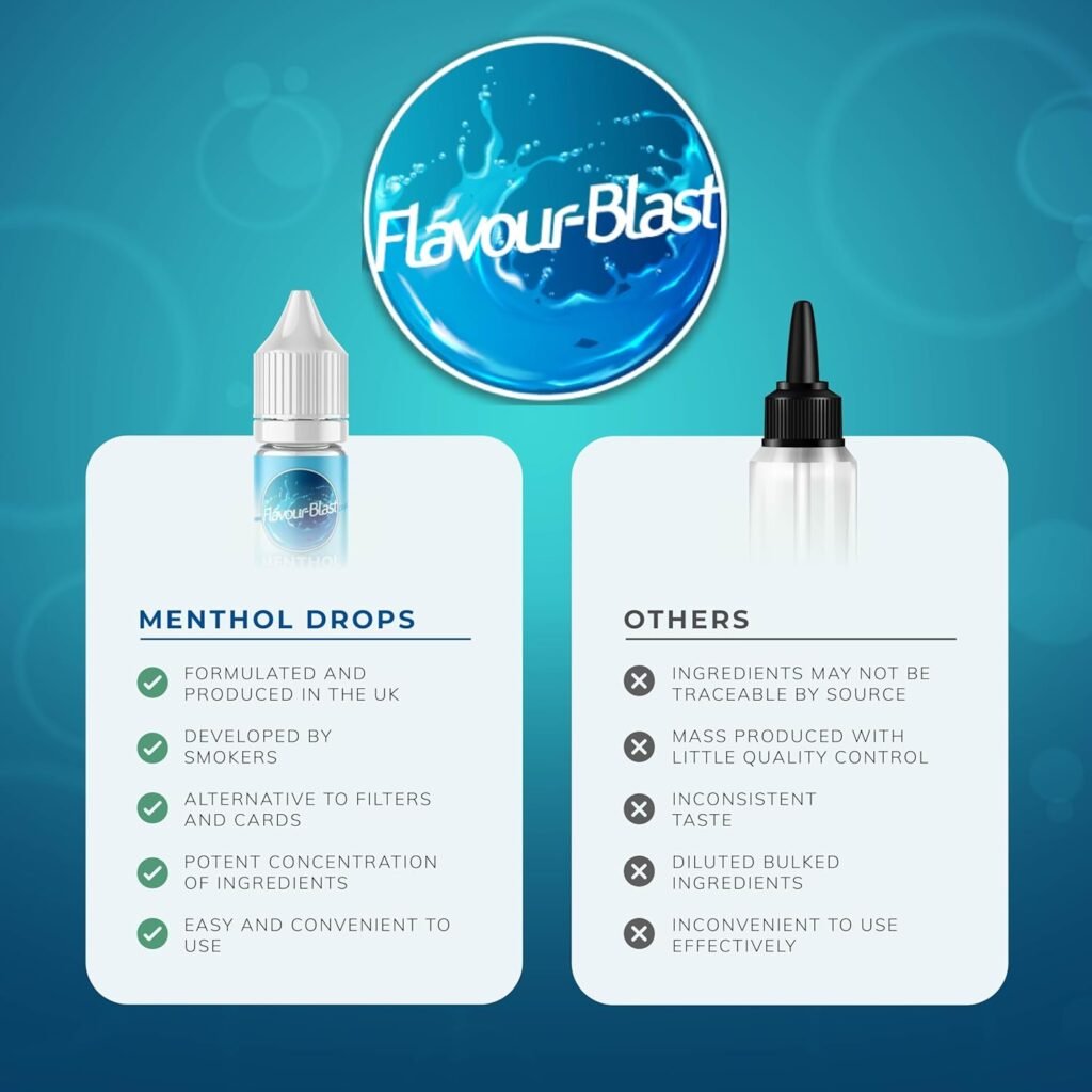 flavourblast menthol cigarette drops comparison