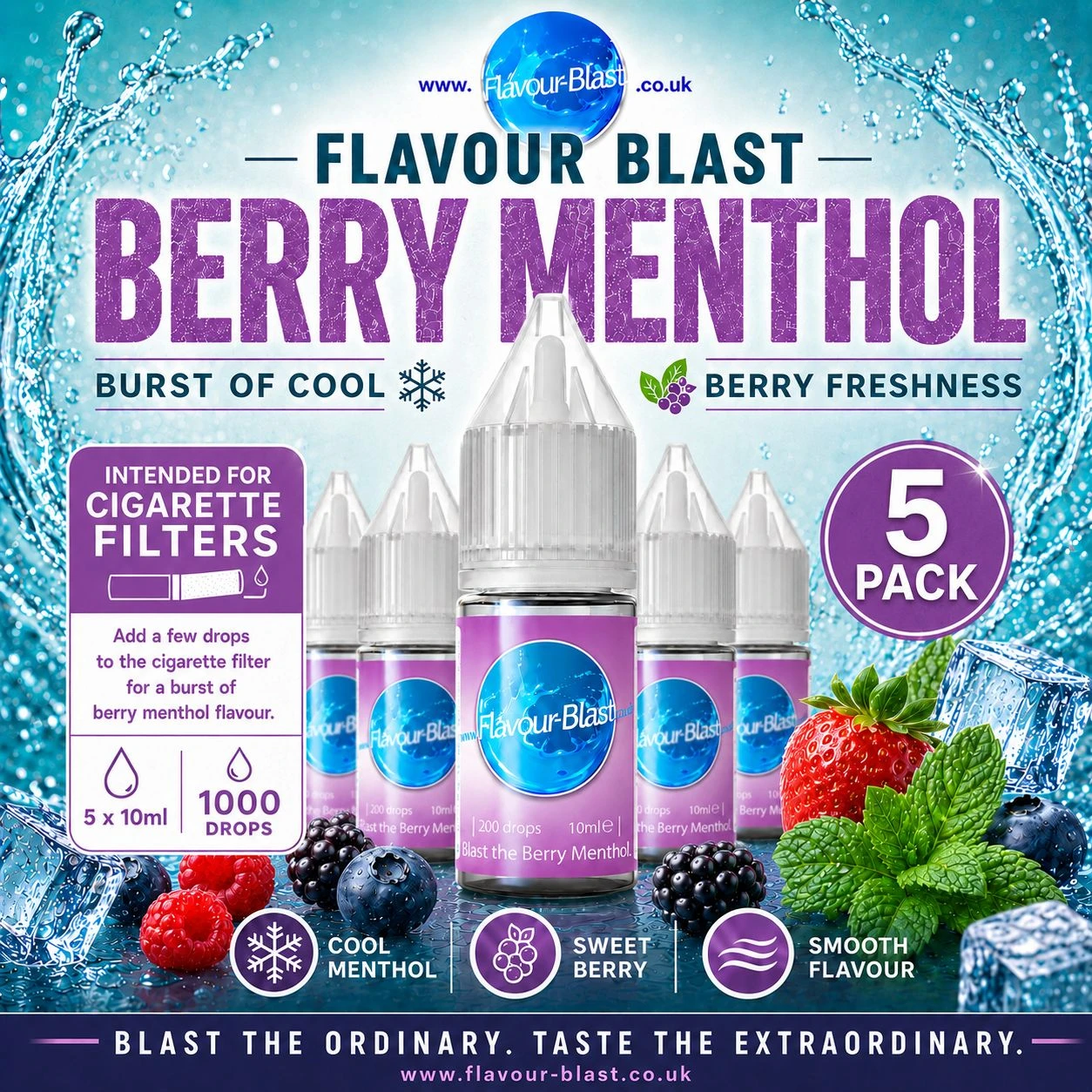 Berry Menthol 10ml - (5 pack)